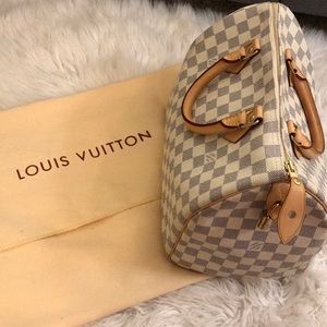 LOUIS VUITTON Damier Azur Speedy 30